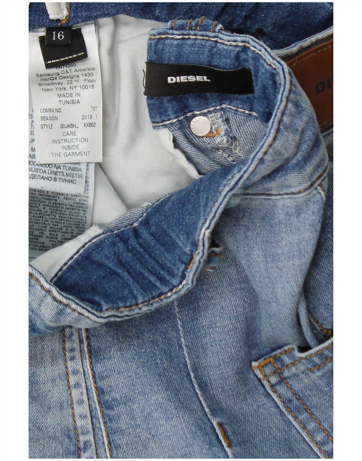 DIESEL Pantaloni Scurt Denim Fete 15-16 Ani W28 Bumbac Albastru