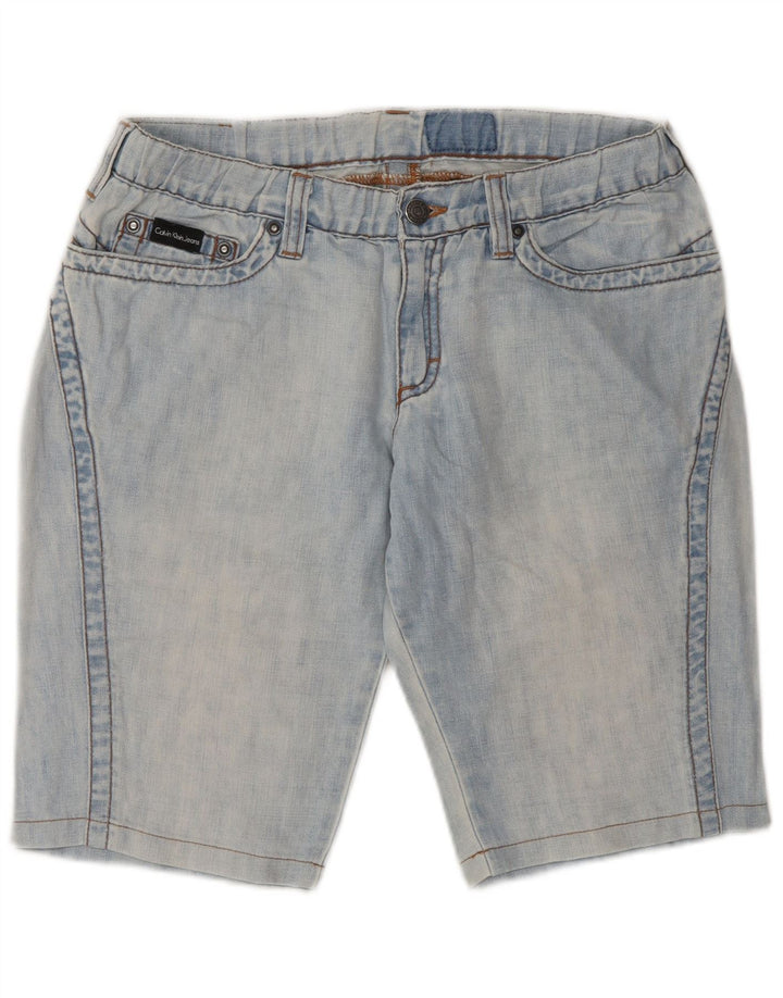 CALVIN KLEIN Womens Denim Shorts W30 Medium Blue Lyocell