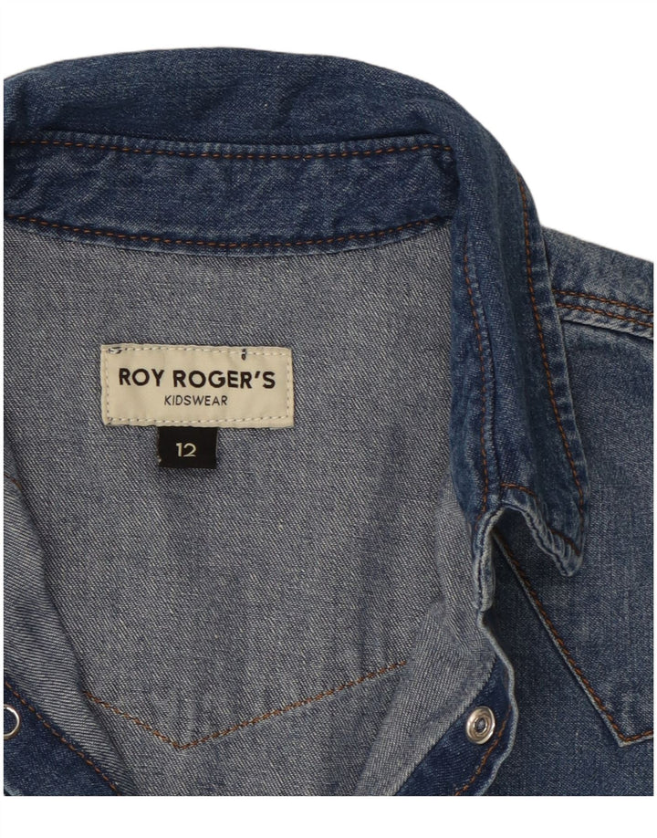 ROY ROGERS Boys Denim Shirt 11-12 Years Blue