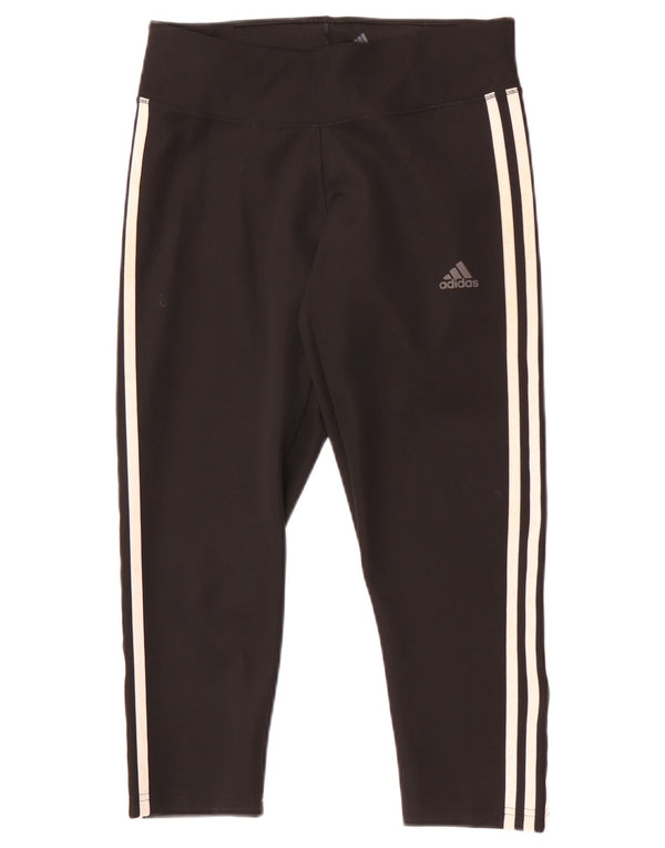 Leggings Capri Adidas pentru femei Marea Britanie 8/10 Sporturi mici din poliester negru