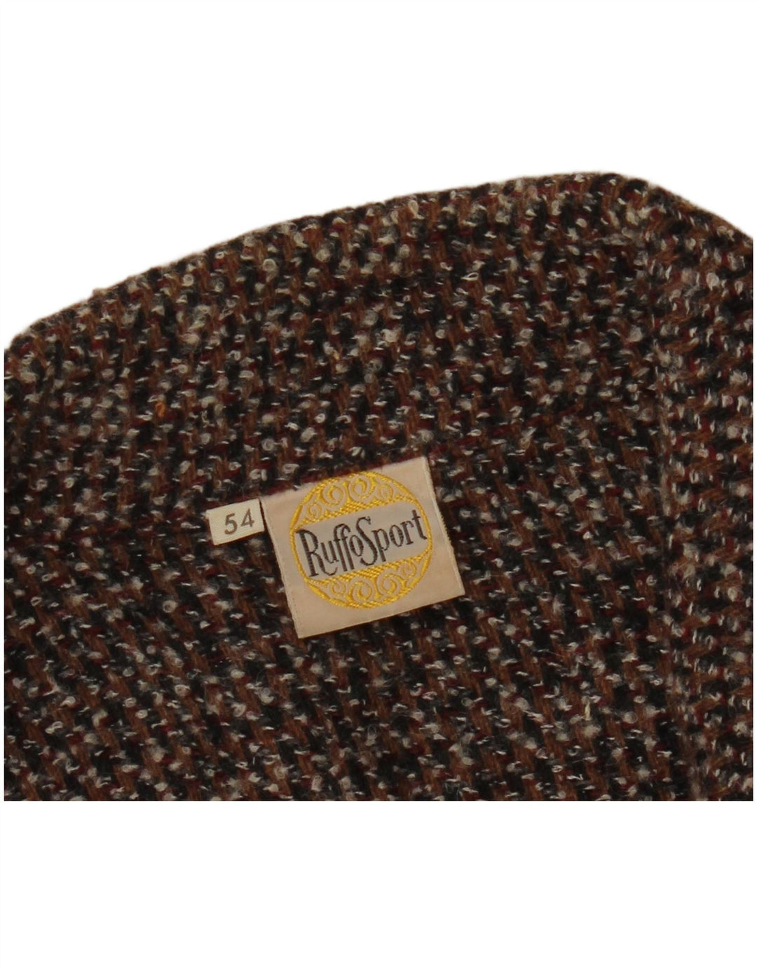 Pulover cardigan pentru bărbați VINTAGE IT 54 XL maro cu pete