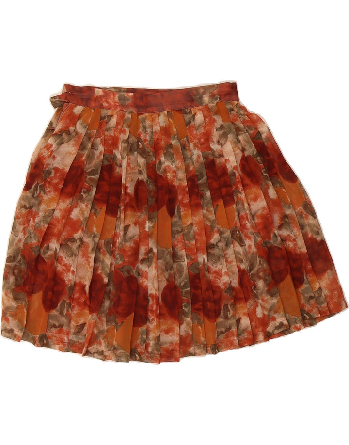 VINTAGE Womens Pleated Skirt IT 42 Medium W26  Multicoloured Floral Vintage Vintage and Second-Hand Vintage from Messina Hembry 
