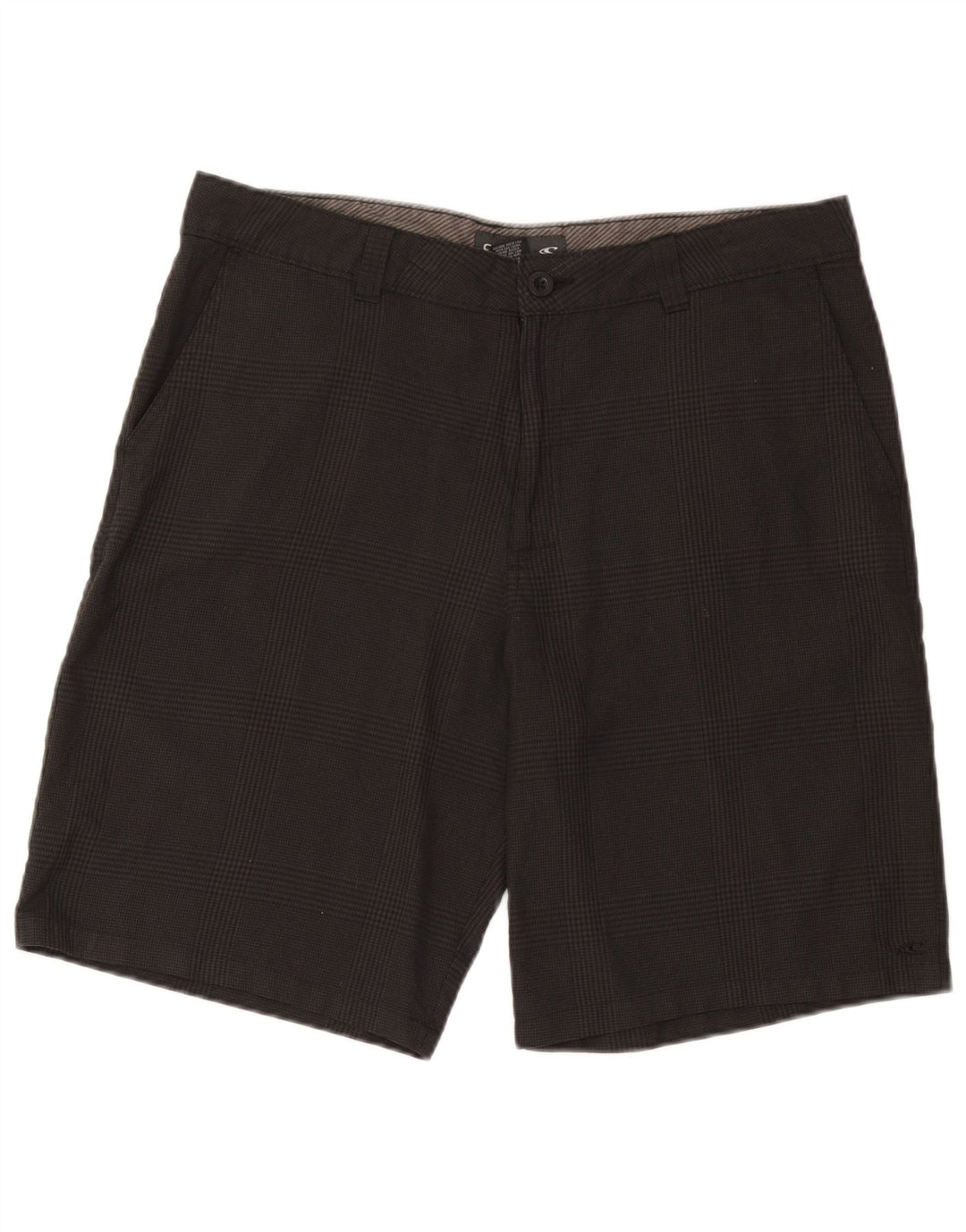 Pantaloni scurți chino pentru bărbați O'Neill W36, poliester cu carouri mari, negru