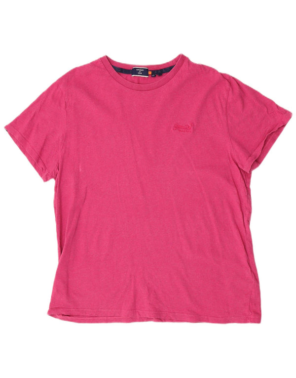 Tricou Superdry pentru bărbați Top 2XL bumbac roz