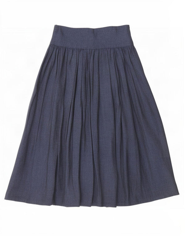 Fusta plisată vintage pentru femei cu talie înaltă XS W24 bleumarin