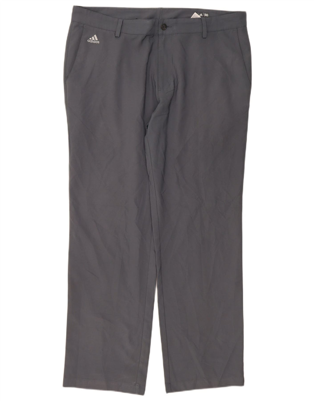 Pantaloni chino Climalite drepti pentru bărbați Adidas W38 L32 poliester gri