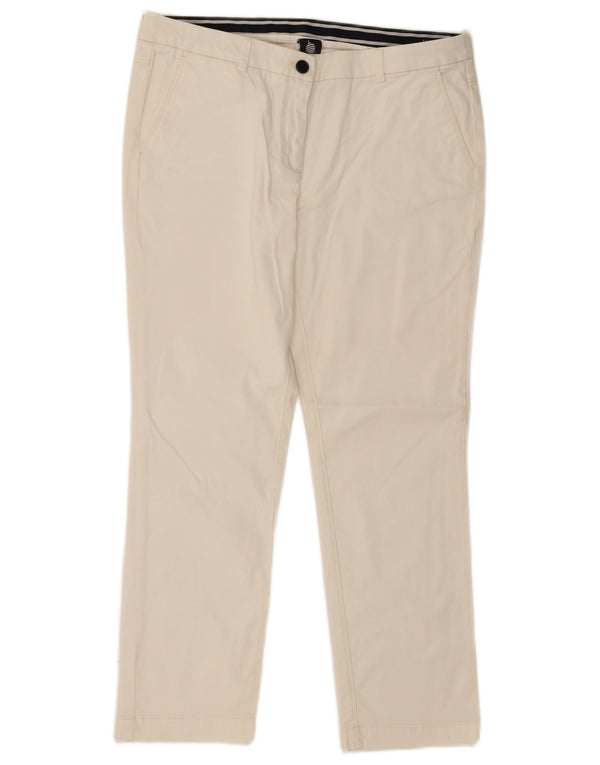 Marina Yachting Pantaloni tăiați drept pentru femei IT 48 XL W34 L23 Alb