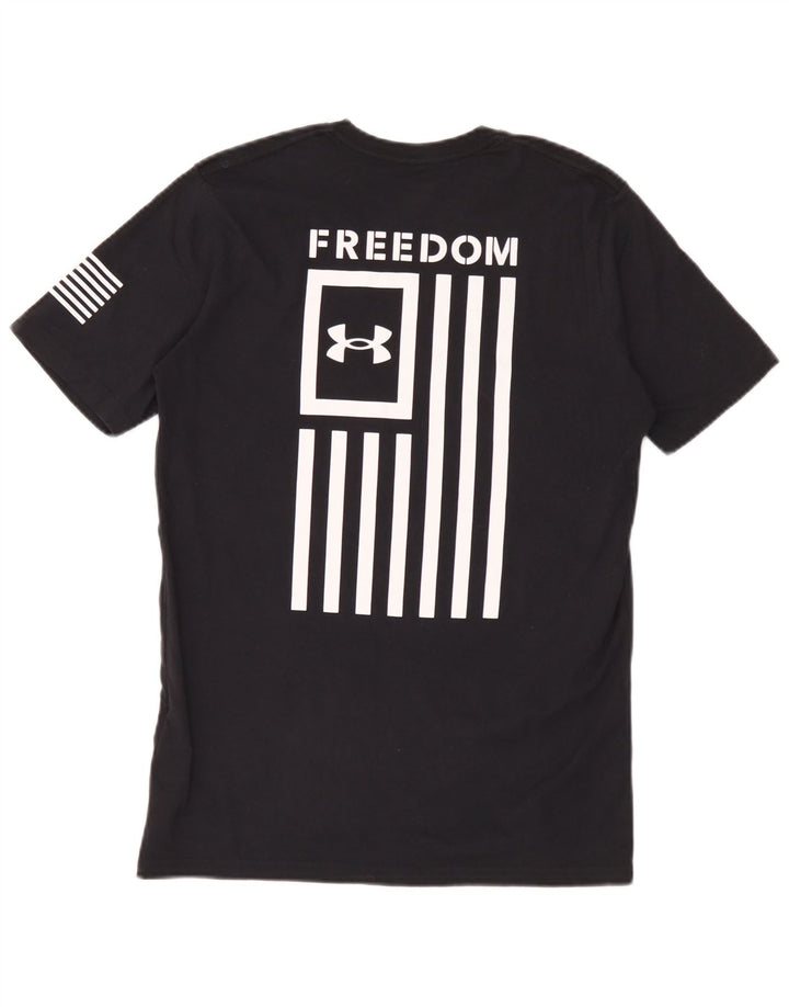 Tricou grafic Under Armour pentru bărbați Top mic din bumbac negru