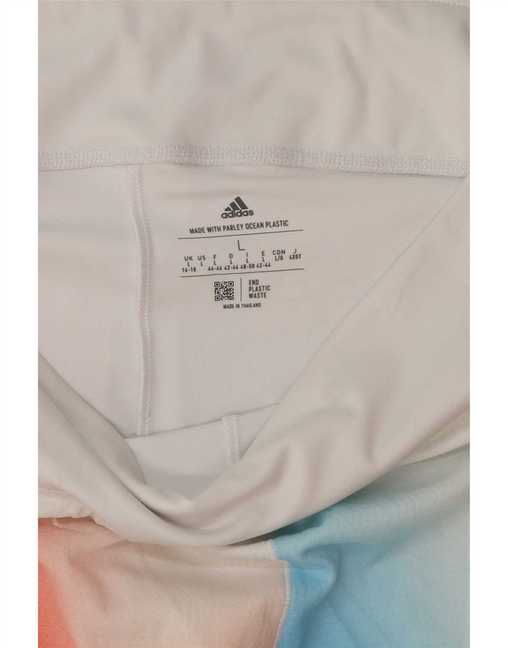 Pantalonă Aeroready pentru femei Adidas UK 16/18, mare, alb, din poliester