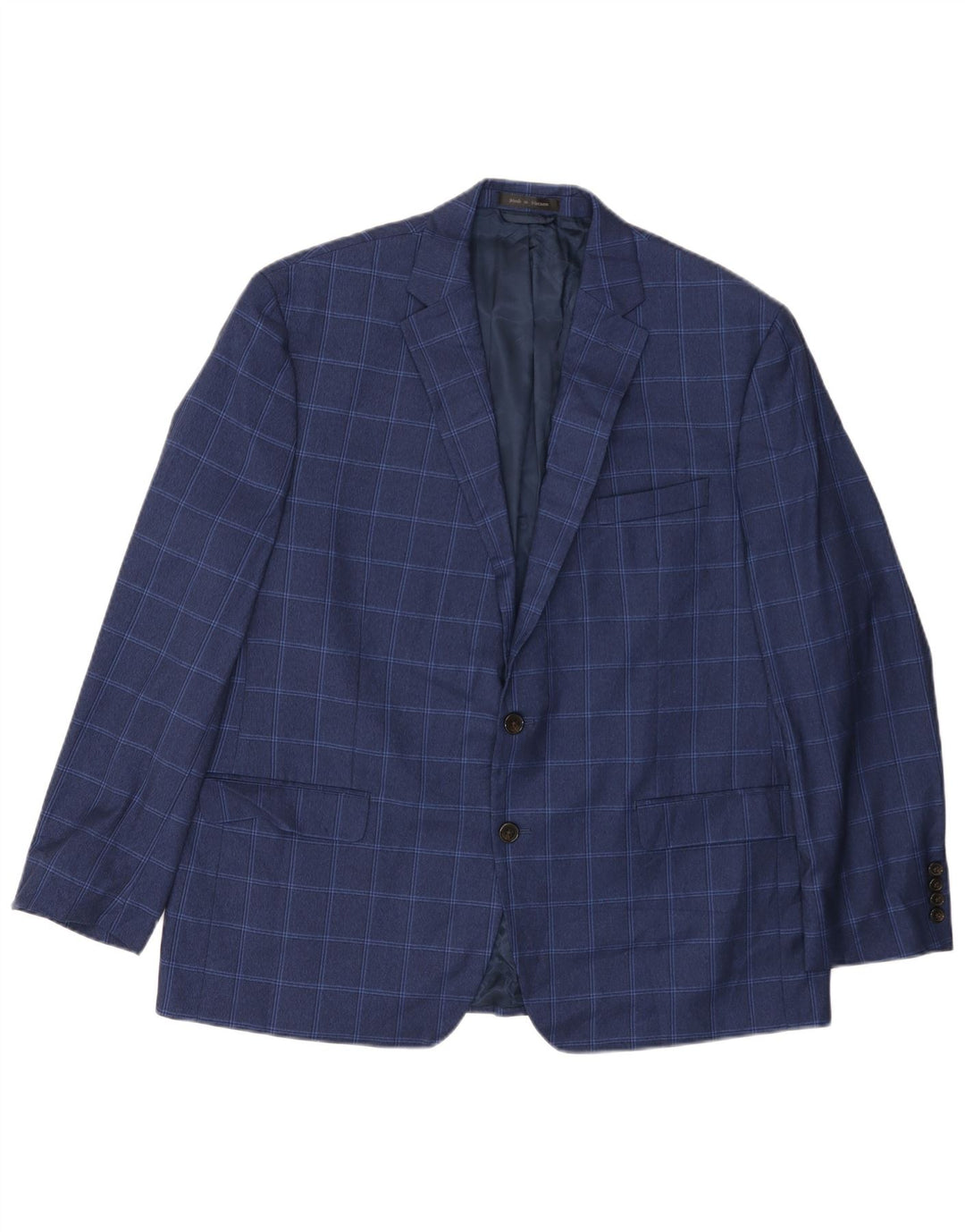 Blazer pentru bărbați Ralph Lauren, cu 2 nasturi, UK 46 2XL, albastru bleumarin, carouri