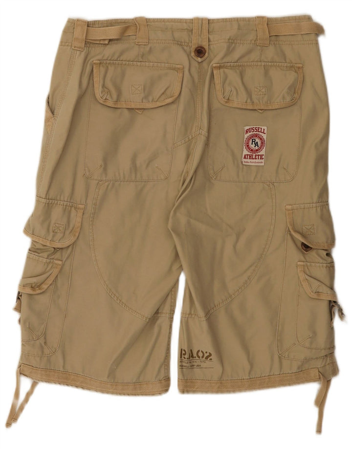 Pantaloni scurți cargo pentru bărbați Russell Athletic, mari W34, bumbac, bej