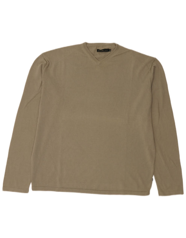 Pulover Dockers pentru bărbați, kaki, cu decolteu în V, 2XL, kaki