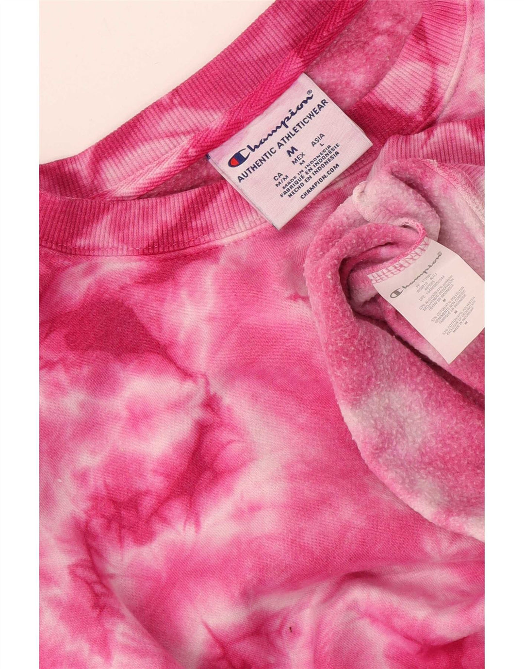 Pulover supradimensionat pentru femei Champion UK 14 Roz mediu Tie Dye