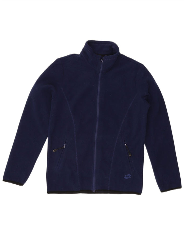 LOTTO Womens Fleece Jacket UK 6 XS Navy Blue Polyester