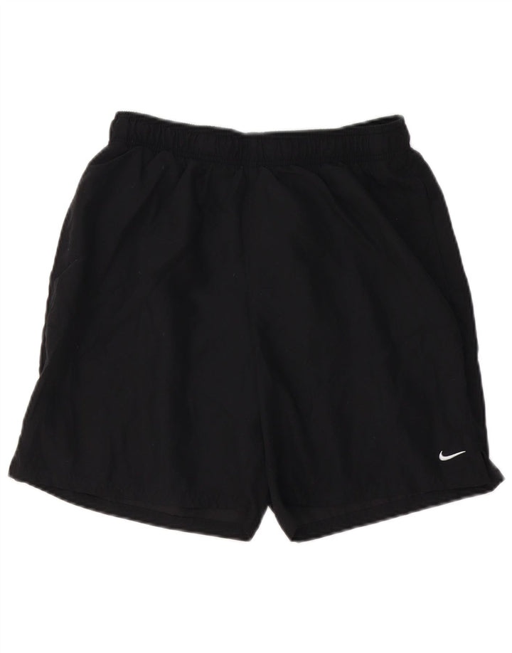 Pantaloni scurti sport NIKE pentru femei UK 12 Poliester mediu negru