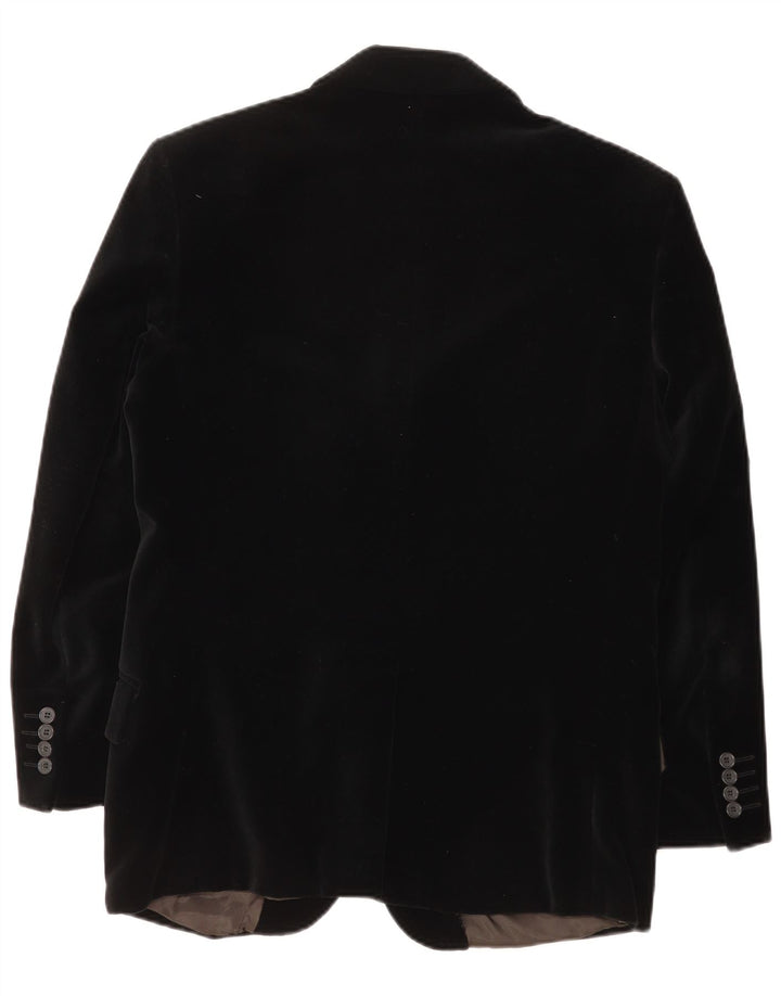 Jachetă vintage pentru bărbați din catifea cu 3 nasturi UK 38 Medium Black