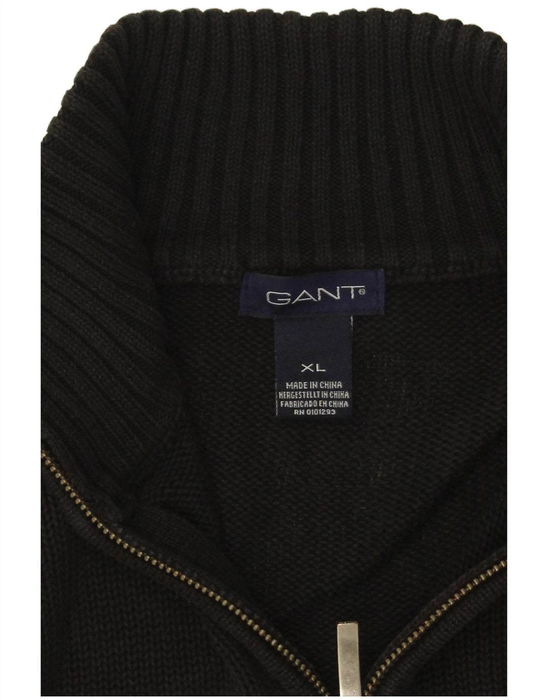 Pulover cardigan pentru bărbați Gant XL, in negru