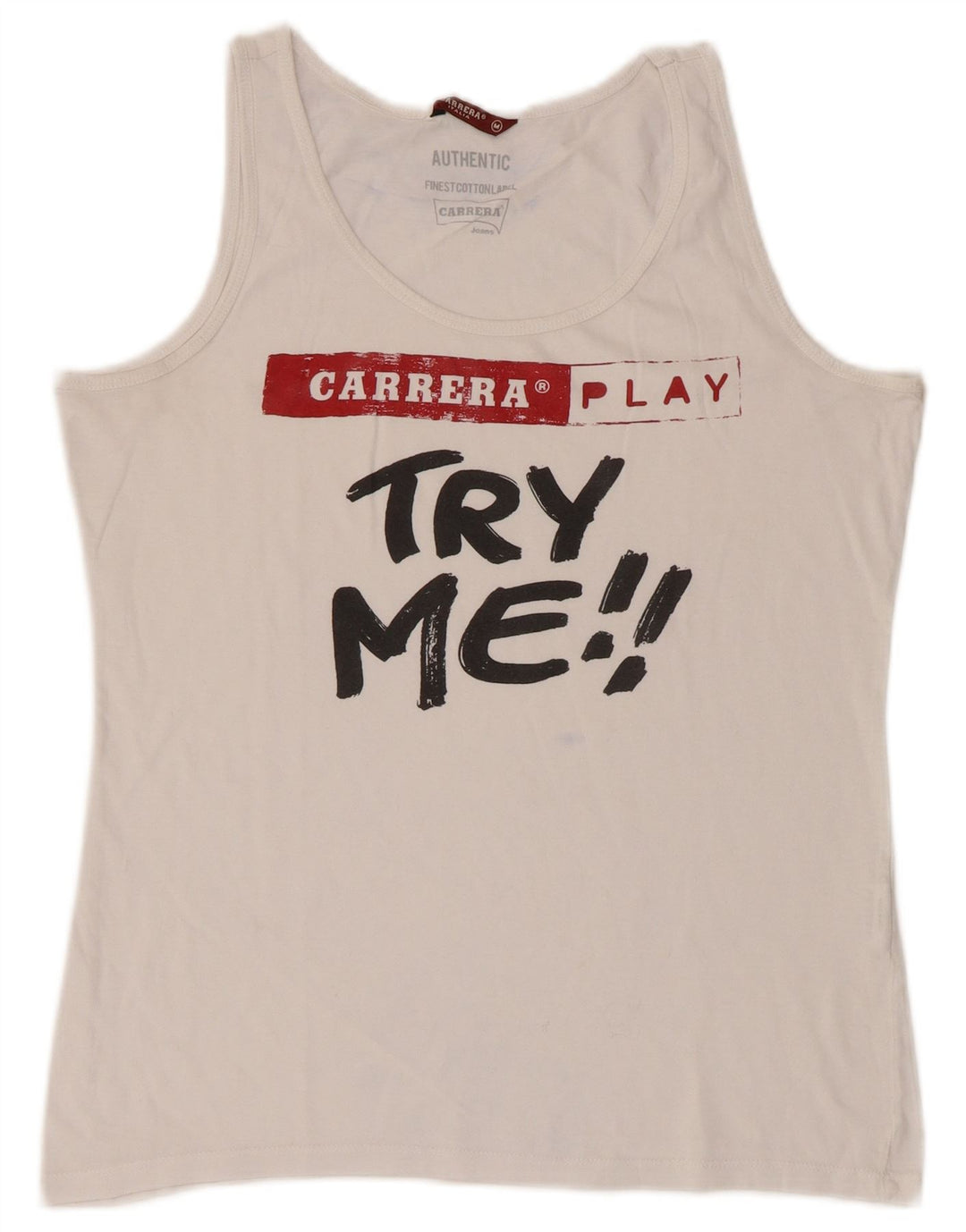 CARRERA Femei Graphic Vest Vest Top UK 12 Medium White