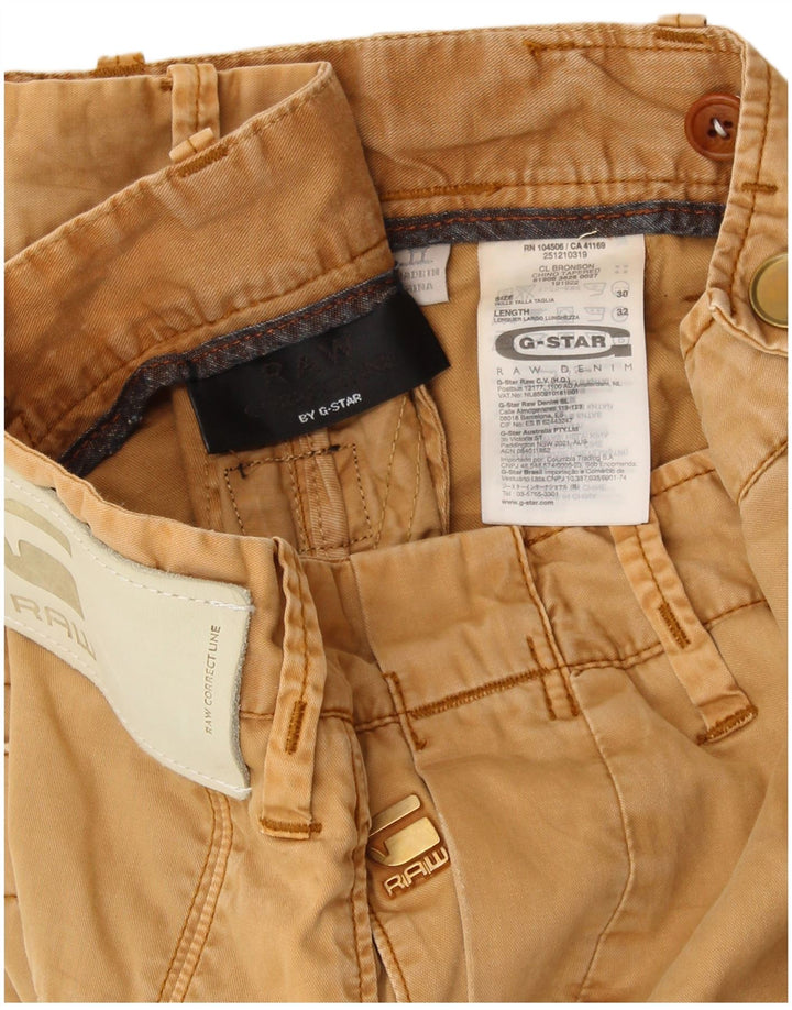 Pantaloni chino drepți pentru bărbați G-STAR L30 L32 bumbac galben