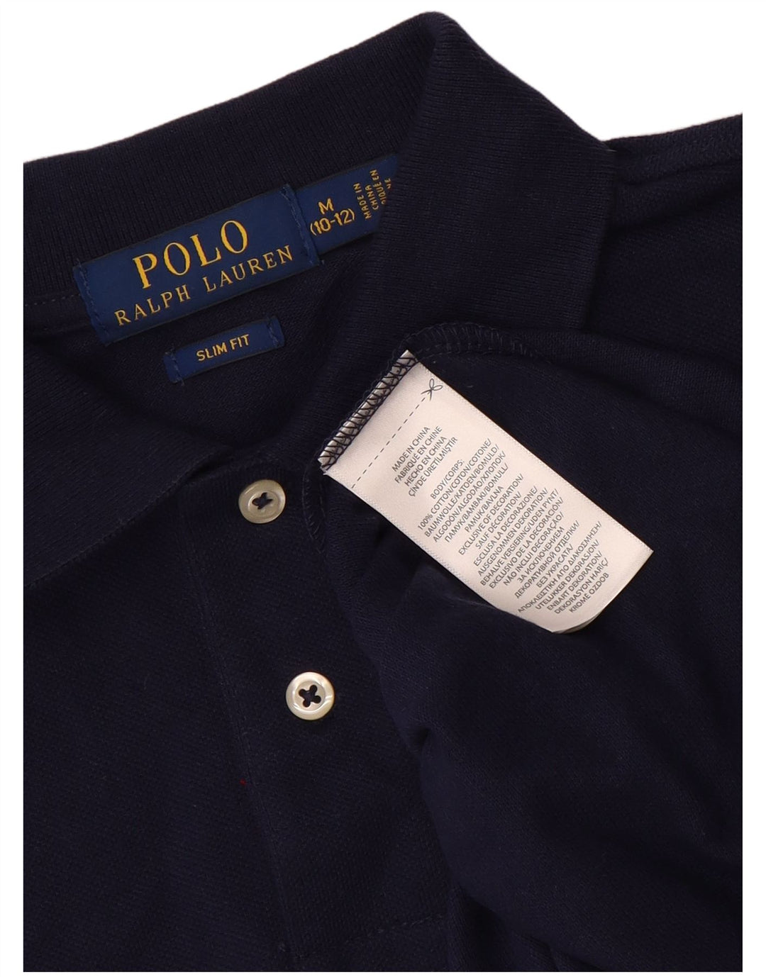 POLO RALPH LAUREN Tricou polo slim pentru baieti 10-11 ani Mediu Bleumarin