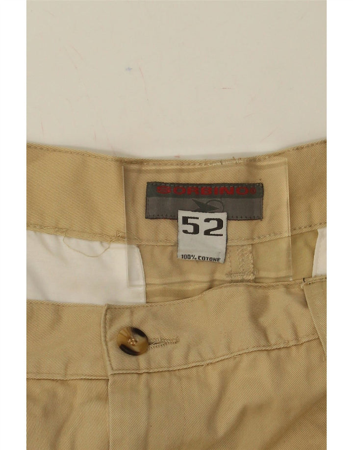 SORBINO Mens Cargo Shorts IT 52 XL W34  Beige Cotton Vintage Sorbino and Second-Hand Sorbino from Messina Hembry 