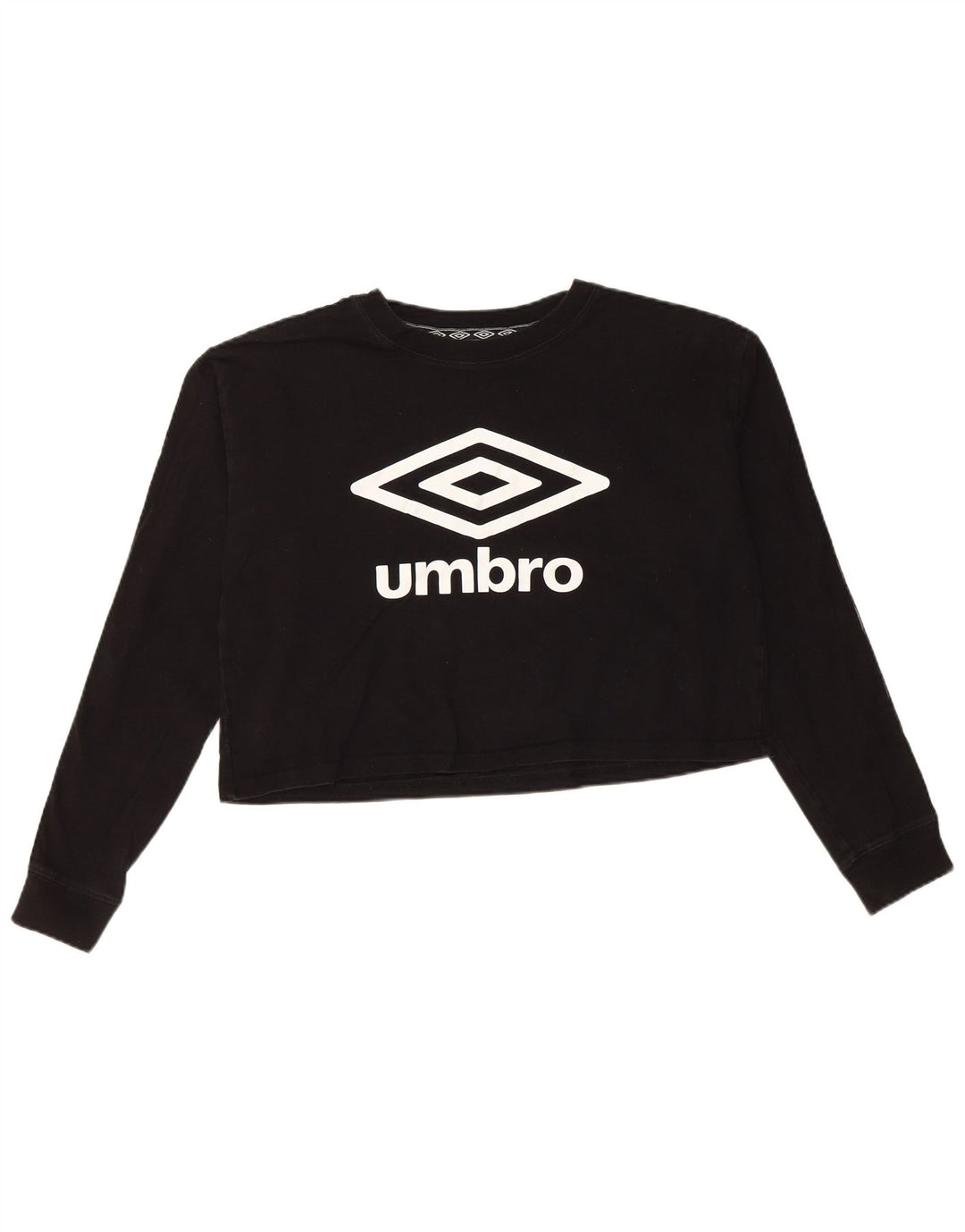 Top cu grafic supradimensionat pentru femei Umbro cu mânecă lungă UK 10 Mic Negru