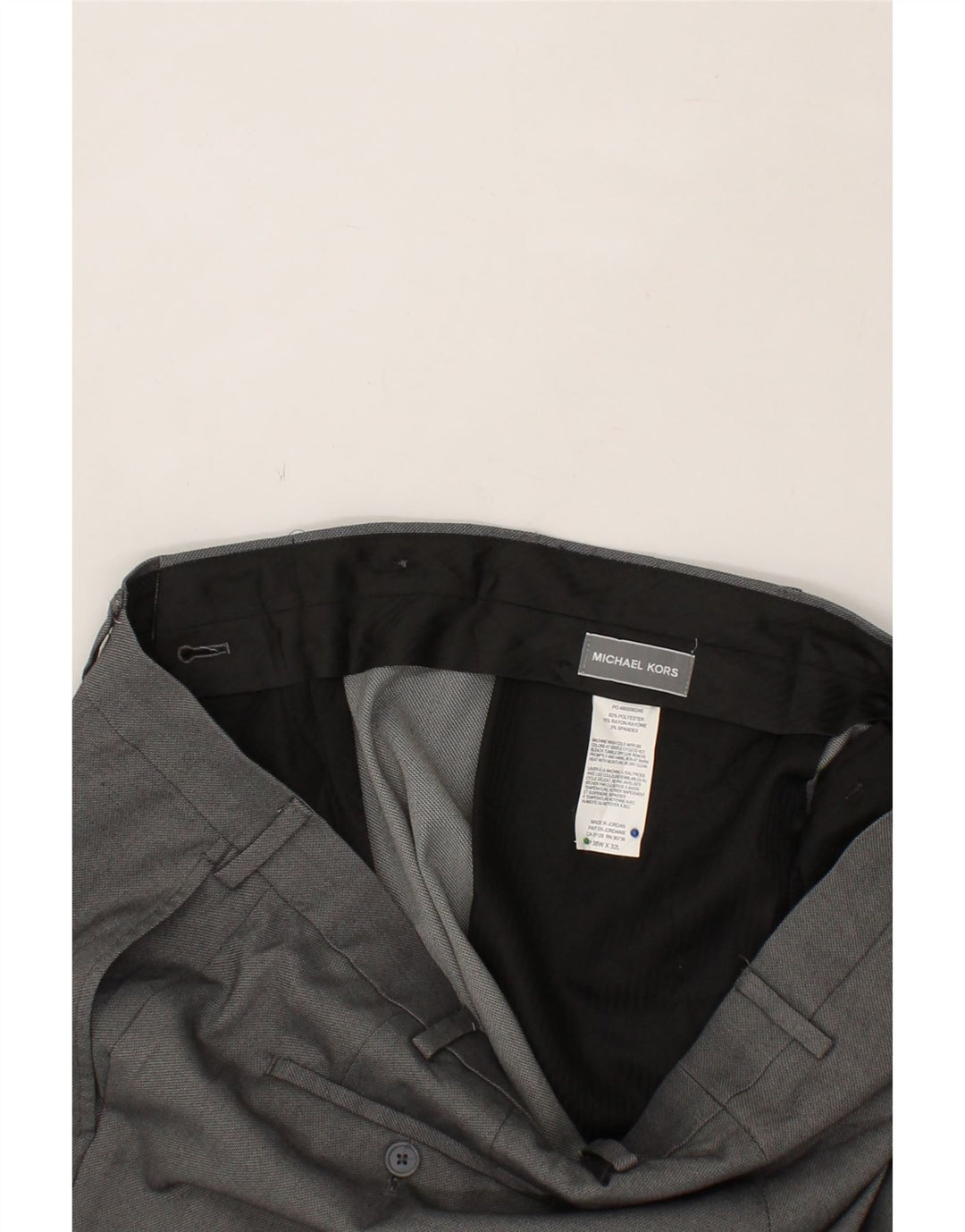 MICHAEL KORS Mens Slim Suit Trousers W38 L32 Grey Polyester Vintage Michael Kors and Second-Hand Michael Kors from Messina Hembry 