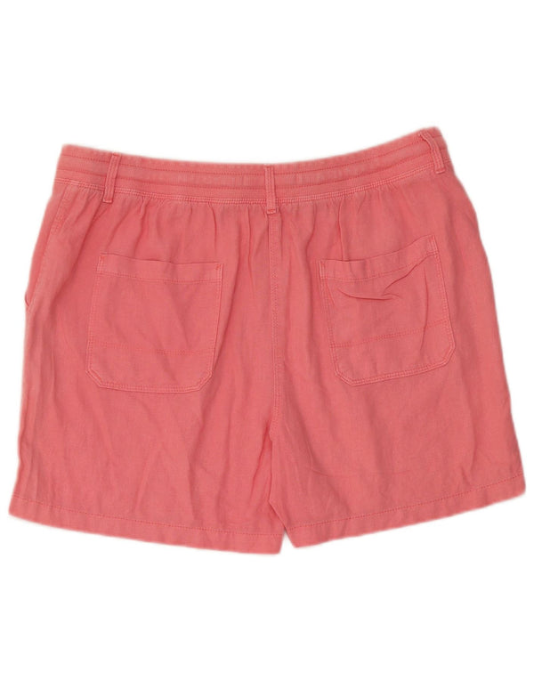 Marks & Spencer Pantaloni scurți pentru femei UK 14 Large W34 Pink Linen