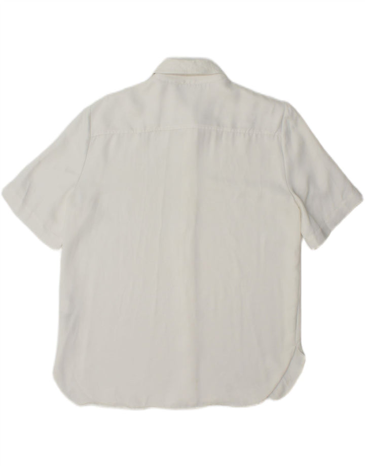 Cămașă cu mânecă scurtă pentru femei Zara UK 14 Medium White Viscose