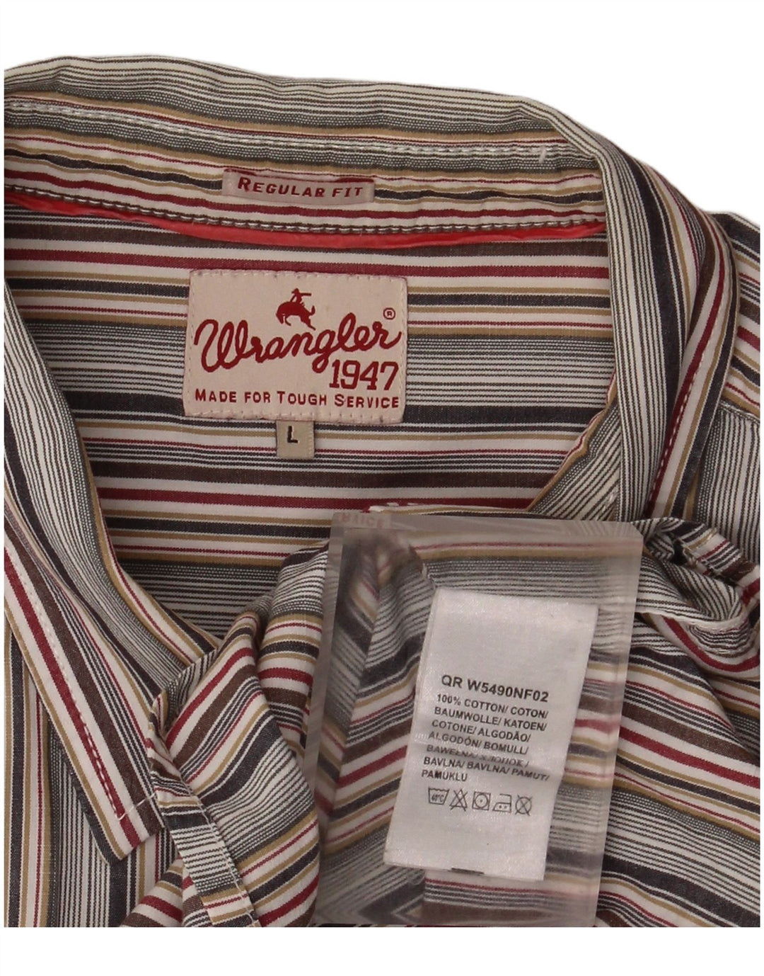 Cămașă pentru bărbați Wrangler, bumbac cu dungi mari, multicolore