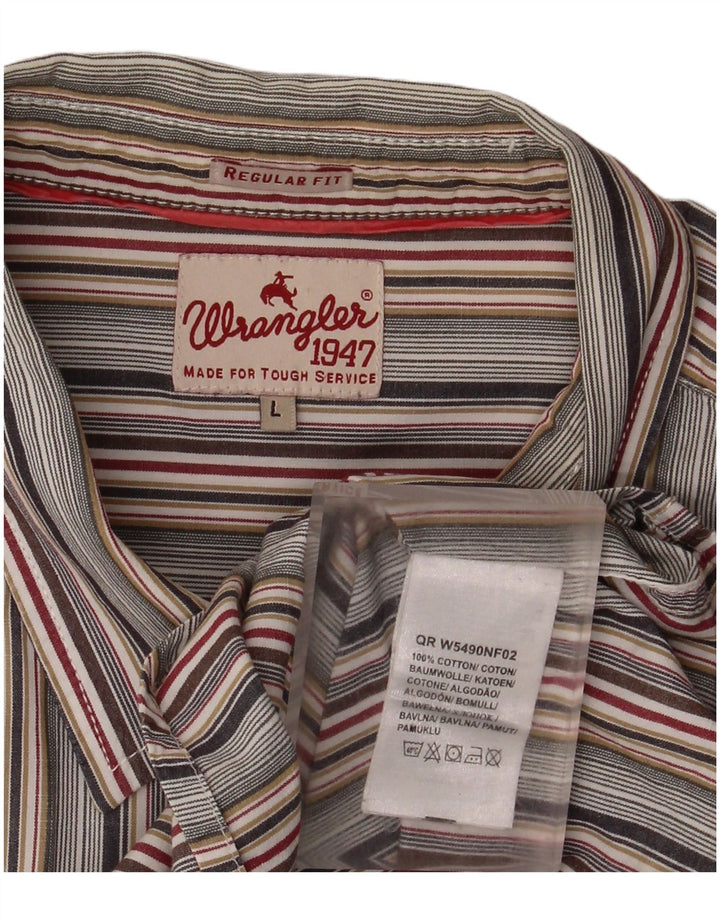 Cămașă pentru bărbați Wrangler, bumbac cu dungi mari, multicolore