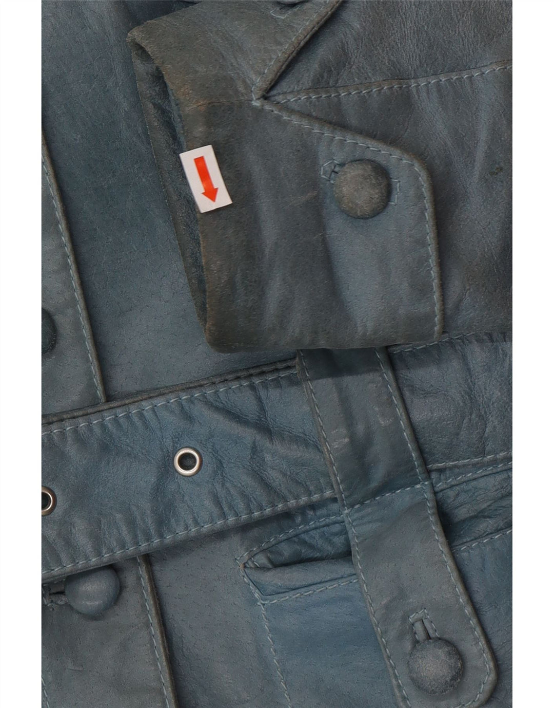 Jachetă de piele pentru femei VINTAGE UK 12 Medium Blue