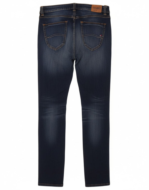 TOMMY HILFIGER Blugi skinny pentru baieti 13-14 ani W26 L29 albastru bumbac
