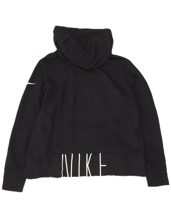 Pulover cu glugă supradimensionat cu grafic Nike pentru femei UK 18 XL Poliester negru