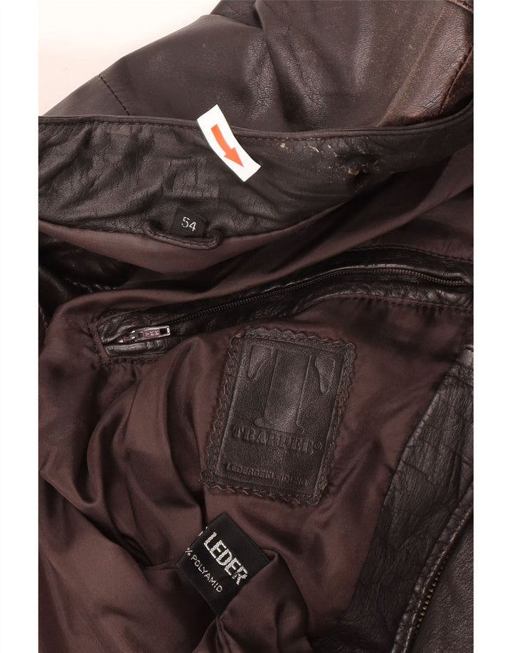 Jachetă de piele pentru bărbați Trapper IT 54 2XL din piele maro