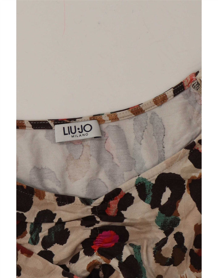 Bluză Liu Jo pentru femei UK 12 Medium Bej Animal Print