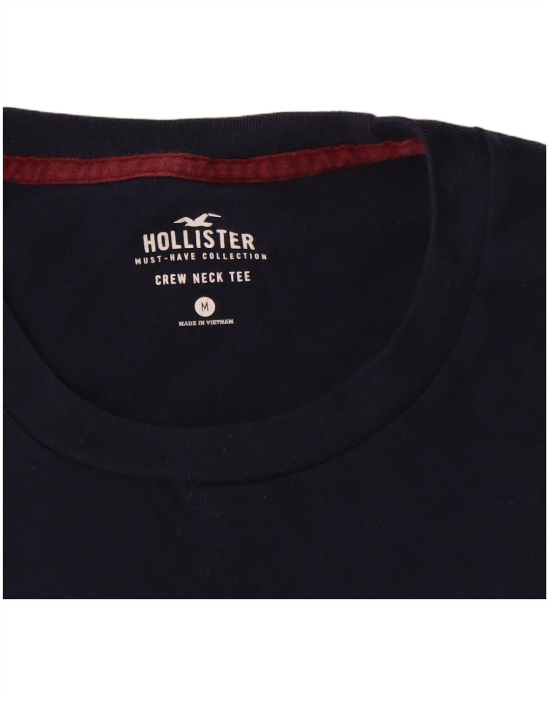 Tricou Hollister pentru bărbați Top mediu din bumbac bleumarin