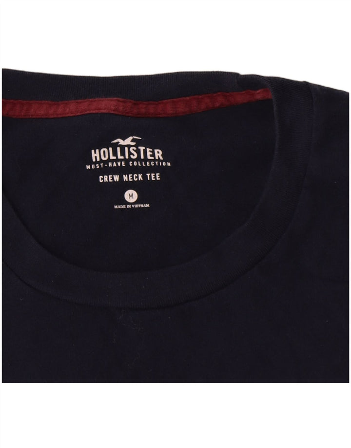 Tricou Hollister pentru bărbați Top mediu din bumbac bleumarin