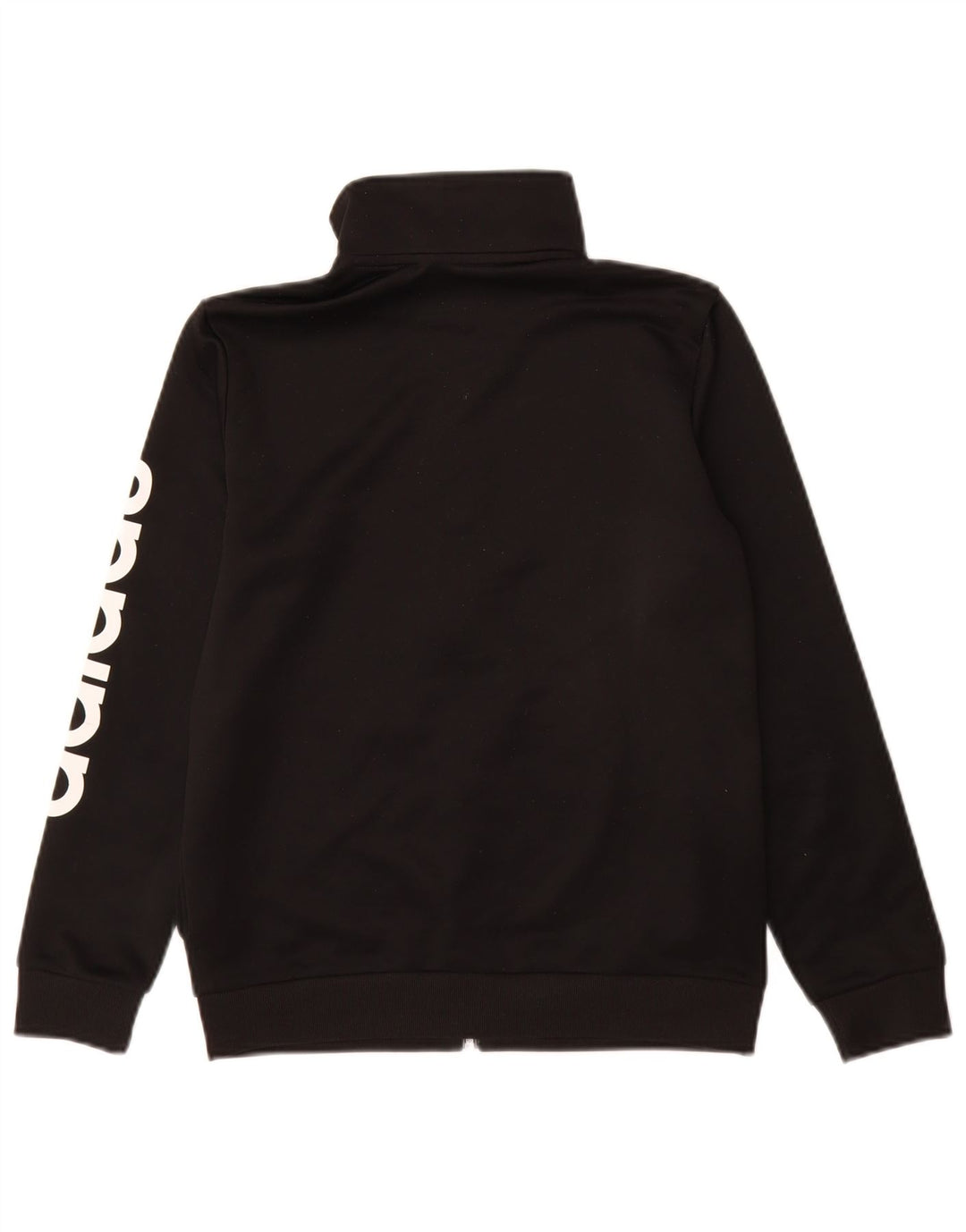 Jachetă de top pentru trening cu grafic pentru fete Adidas 11-12 ani poliester negru
