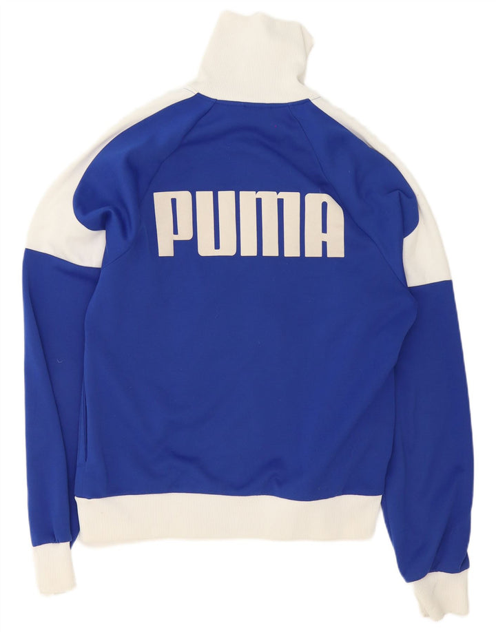 Jachetă de top pentru trening Puma pentru bărbați, albastru mediu, poliester color bloc