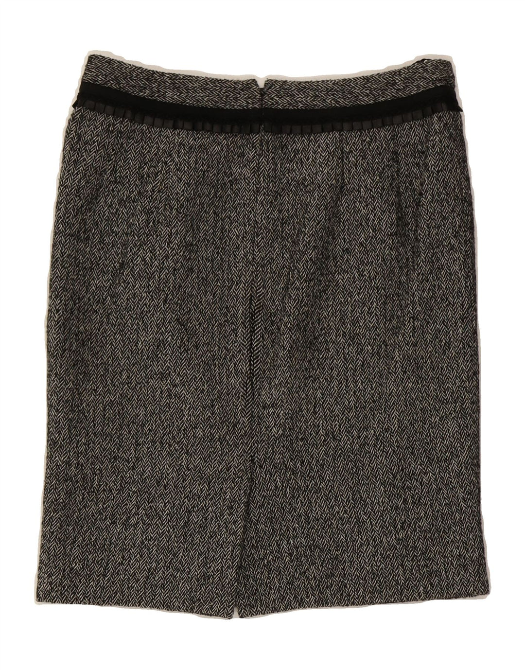 JESIRE Womens Straight Skirt US 4 Small W28 Grey Herringbone Cotton Vintage Jesire and Second-Hand Jesire from Messina Hembry 
