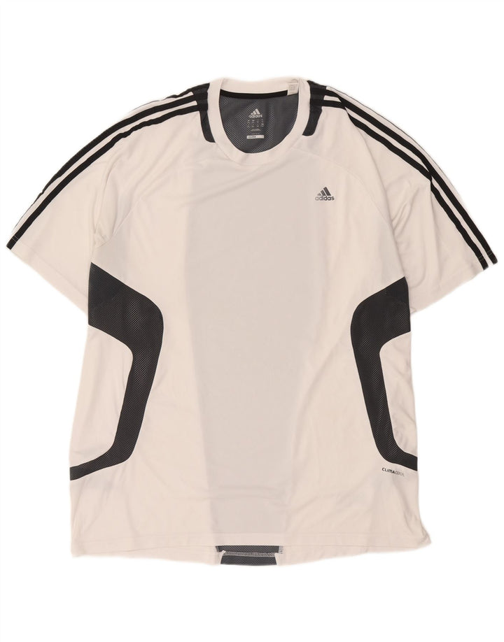 Tricou Adidas Climacool pentru bărbați Top 2XL, alb, poliester color bloc