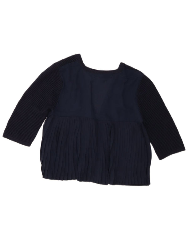 Top bolero cu mâneci 3/4 pentru femei French Connection UK 10 mic bumbac bleumarin