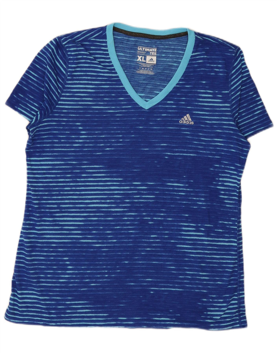 Tricou ADIDAS Climalite pentru femei UK 18 XL Poliester cu dungi albastre