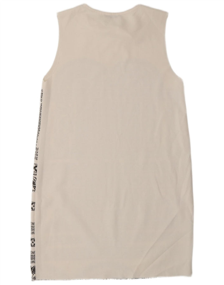 Rochie fără mâneci pentru femei Zara UK 12 Medium White Geometric