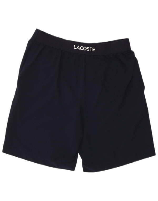Pantaloni scurți sport grafic Lacoste pentru bărbați, mărimea 4, poliester, albastru, mediu
