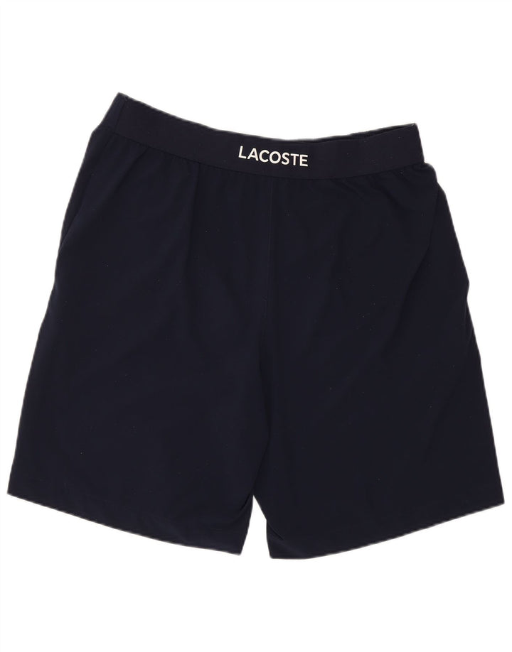 Pantaloni scurți sport grafic Lacoste pentru bărbați, mărimea 4, poliester, albastru, mediu