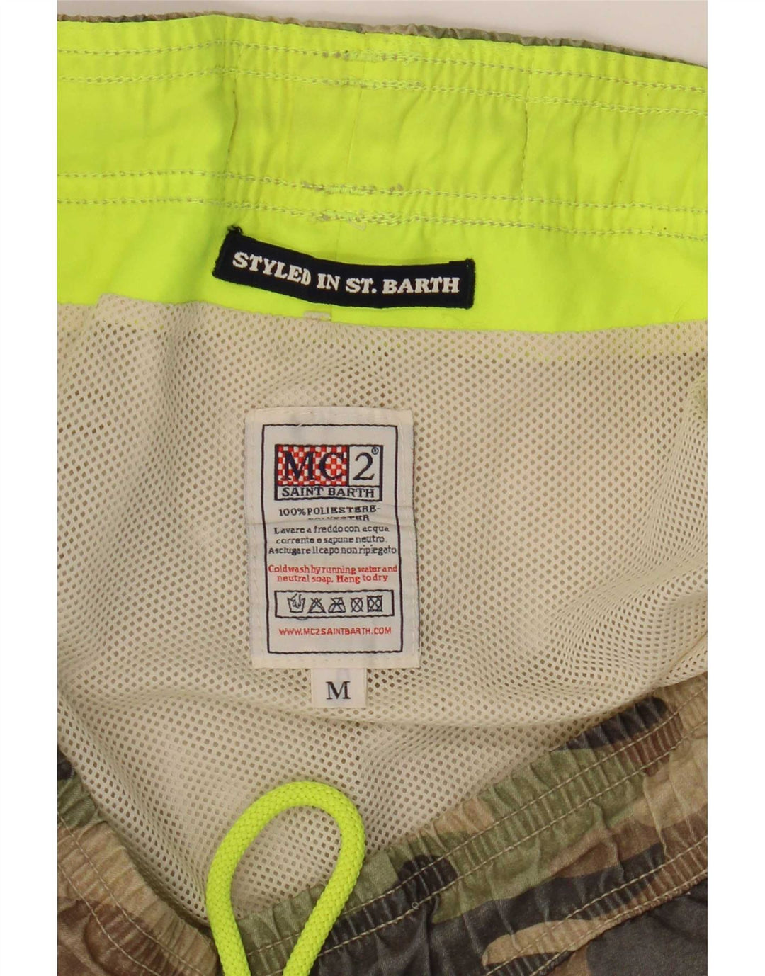 MC2 SAINT BARTH Pantaloni scurți de baie pentru bărbați Poliester kaki mediu