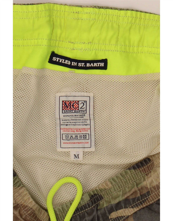 MC2 SAINT BARTH Pantaloni scurți de baie pentru bărbați Poliester kaki mediu