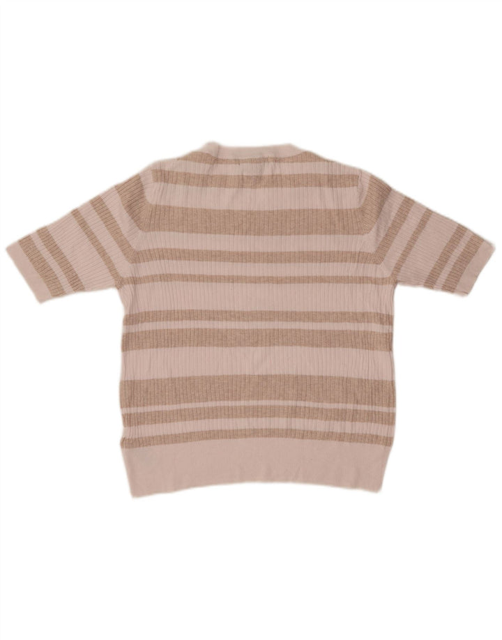 MARKS & SPENCER Pulover cu decolteu scurt pentru femei UK 16 Large Bej